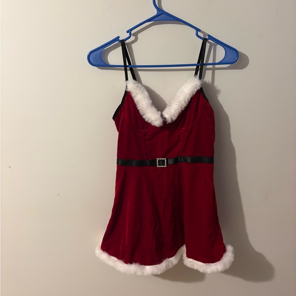 Christmas Red and White‎ Women's Holiday Chemise Mrs. Claus Size Small Lingerie